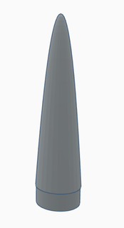 estándar deporte cono nariz bt60 modelo cohete juguete nasa espacio Ciencias divertido aficiones 3d impreso spacex 3d print model - Mito3D
