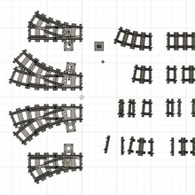 standard traccia geometrie pro Lego compatibile gioco flettere veicoli 3d print model - Mito3D