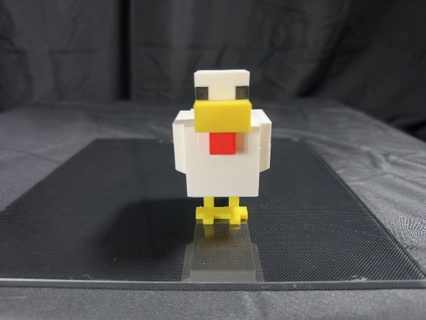 standing chicken minecraft Home mob toy figure figurine 3d print model - Mito3D