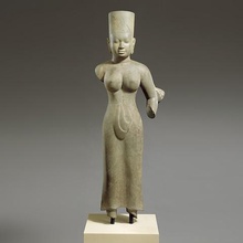 standing female deity probably durga art met museum scan sculpture woman scans replicas 3d print model - Mito3D