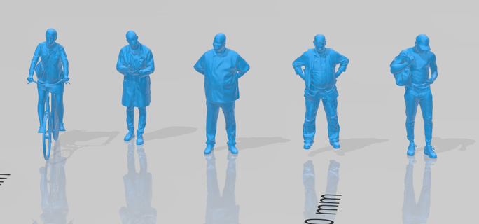standing figures pack 12 3d print model - Mito3D