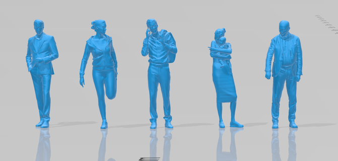 standing figures pack 1 3 3d print model - Mito3D