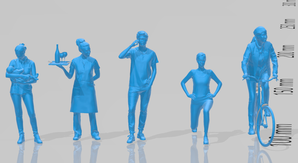 standing figures pack 1 5 3d print model - Mito3D