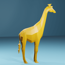 standing giraffe art toy tool animal low poly 3d print model - Mito3D