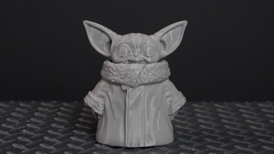 standing grogu - arms side 3d print files baby yoda mandalorian mando star wars articulated place 3d print model - Mito3D