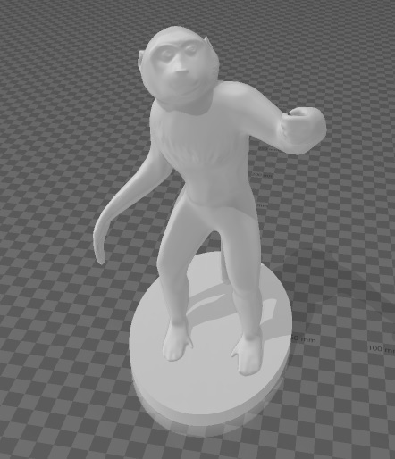 pé macaco luminária luz noturna 3D print model - Mito3D