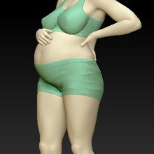 in piedi incinta arte mamma gravidanza amore bambino San Valentino sculture 3d print model - Mito3D