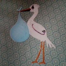 standing stork baby newborn birth 3d print model - Mito3D