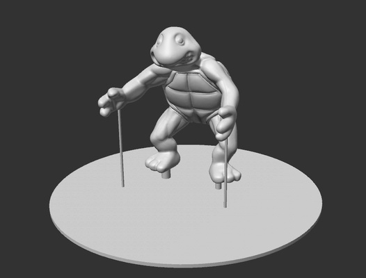 standing turtle retromutagen ooze sidekick tmnt ninja turtles sidekicks vintage 3d print model - Mito3D