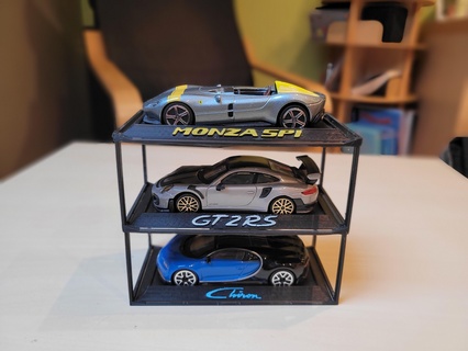 standlar Bugatti Chiron Ferrari Monza sp1 Porsche 911 gt2 rs 1 43 ölçek + depolama birimleri 3d print model - Mito3D