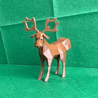 stantler low poly pokemon low-poly lowpoly faceted gen 2 ii second generation figure pok mon 3d print model - Mito3D