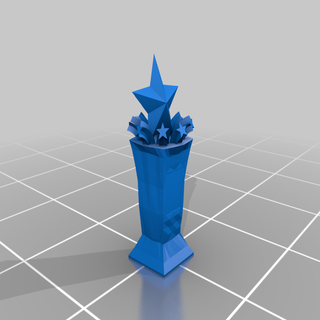 star trophy piedistallo edifici strutture 3d print model - Mito3D