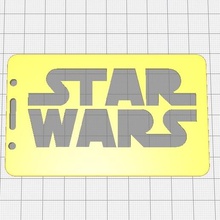 star-wars-2d badge id credit card holder gadget 3d print model - Mito3D