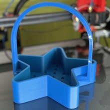 Estrela banho bombear bolha colher difusor mofo cesta 3d print model - Mito3D