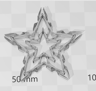 star bead 2 bead pendent necklace jewelry star resin  3d print model - Mito3D
