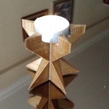 star chandelier home candle interior art-light candle-holder love 3d print model - Mito3D