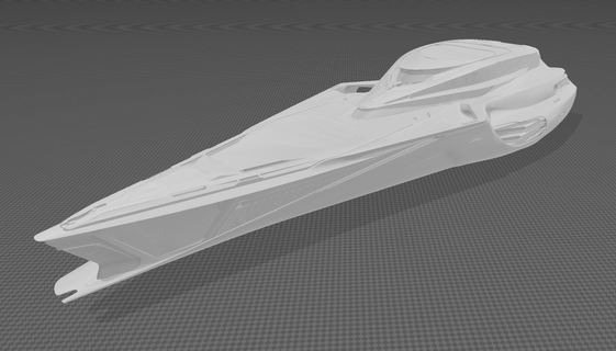étoile citoyen 890 sauter origine faible poly Jeu 790 espace vaisseau spatial navire modèle Gatsby fête mode vie 3d print model - Mito3D