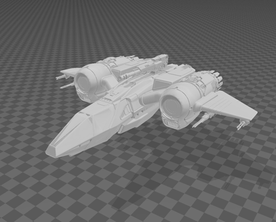 estrella ciudadano bucanero pato interplanetario espacio astronave nave estelar Embarcacion modelo juego 3d print model - Mito3D