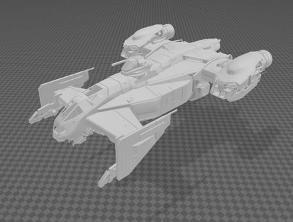 estrella ciudadano chafarote negro pato interplanetario espacio astronave nave estelar Embarcacion modelo juego milicia descenso 3d print model - Mito3D