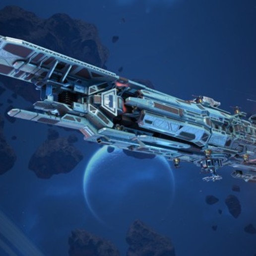 star conflict empire destroyer vigilant game interstellar 3D print model - Mito3D