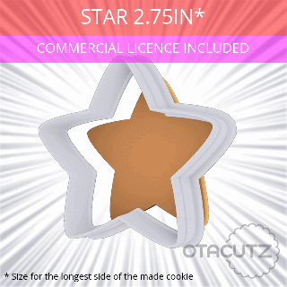 estrella Galleta cortador 275in 7cm herramientas fondant galletas biscoito moho для comercial utilizar conjunto básico forma clásico celestial estelar lindo 3d print model - Mito3D