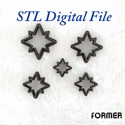 star cookie cutter set home cookies love i molds 3d print model - Mito3D