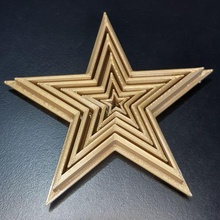 estrella Galleta cortadores cortador estrellas Pastelería tienda geométrico 3d print model - Mito3D