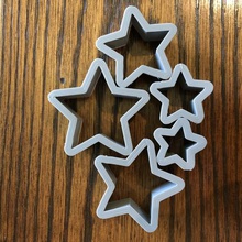 star cutter set home cookie cutters baking polymer clay 3d print model - Mito3D