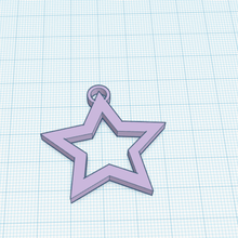 étoile boucles d'oreille de la mode étoiles boucle accessoires 3d print model - Mito3D