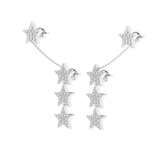 stella orecchini gioielleria stra stl diamanti 3D print model - Mito3D