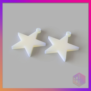 étoile boucles d'oreilles pendentif 3d print model - Mito3D