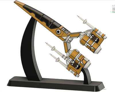 star fighter spaceship ship spacecraft wars space figure modeling 3d print model - Mito3D