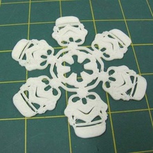 estrela, floco a casa decoração stormtrooper star wars de neve ornamento openscad corte laser imperial destaque 3d 3d print model - Mito3D