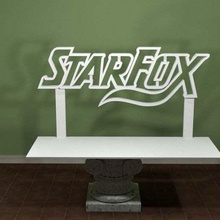 star fox logo art signs logos stand snes sign nintendo nes n64 3d print model - Mito3D