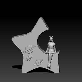 star girl pot vase pot woman girl candle flower home art decoration 3d new  3d print model - Mito3D