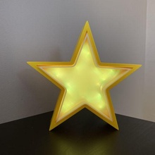 étoile lampe LED conception décoration concept déco bannière RVB 3d print model - Mito3D
