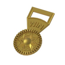 star medal fashion accessories prize medallion 3d print model - Mito3D