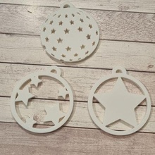 star ornament christmas balls 3d print model - Mito3D