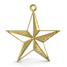pingente estrela jóias a arte 3d print model - Mito3D