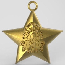 star pendant jewelry jewel 3d print model - Mito3D