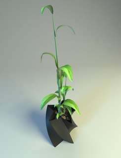 star bitki tencere Bahçe ekici bitkiler havza kalem moda yeşil hayvan Kulp destek Sanat 3d print model - Mito3D