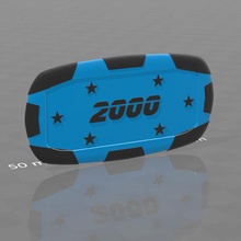 la estrella de fichas poker juego los tokens psl tarjeta 3d print model - Mito3D
