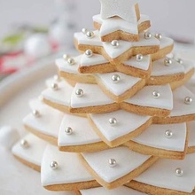 star punch biscuit cookie gift kitchen fir christmas party cheerful shortbread 3d print model - Mito3D