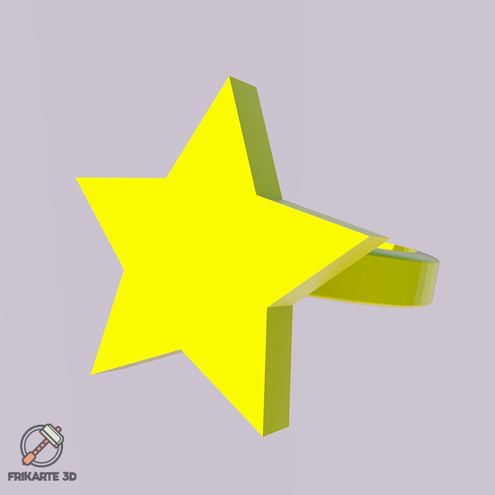 Star Ring Platz Schmuck DIY einfach ziemlich cool wunderbar 3D print model - Mito3D