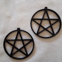 Estrela argolas joalheria brincos aros aritos gótico 3d print model - Mito3D