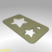 forma de la estrella dibujo plantilla herramienta pintura color sketch arte 3d print model - Mito3D