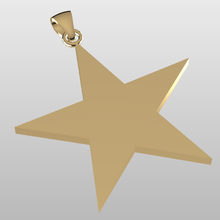 étoile forme pendentif bijoux or argent breloques pendentifs bijou 3d print model - Mito3D