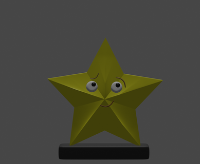 star smile Art toy emoji cute for children asterisk 3d print model - Mito3D