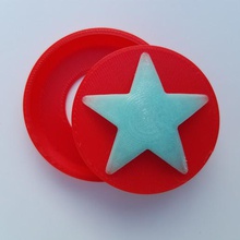 star snap badge fashion birthday boys boy girls girl small print summer july 4 independence day fourth 4th abbymath swag advertising promotion cheer team spirit school holidays holiday christmas stocking stuffer present gift cute party favor cool fun magnet toys toy kids heart bug devil brooch button poop crying laughing rolling eyes eye roll angel wink emoji 3d print model - Mito3D