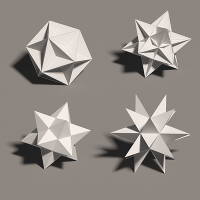 estrela sólidos sólido matemática geometria aprendendo 3d print model - Mito3D